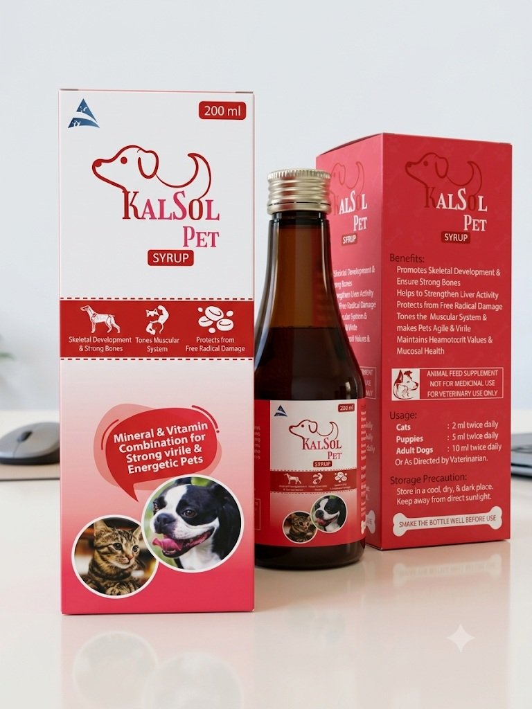KALSOL PET Liquid – Calcium & Vitamin Supplement for Dogs KALSOL PET Liquid 200ml calcium and vitamin supplement for dogs