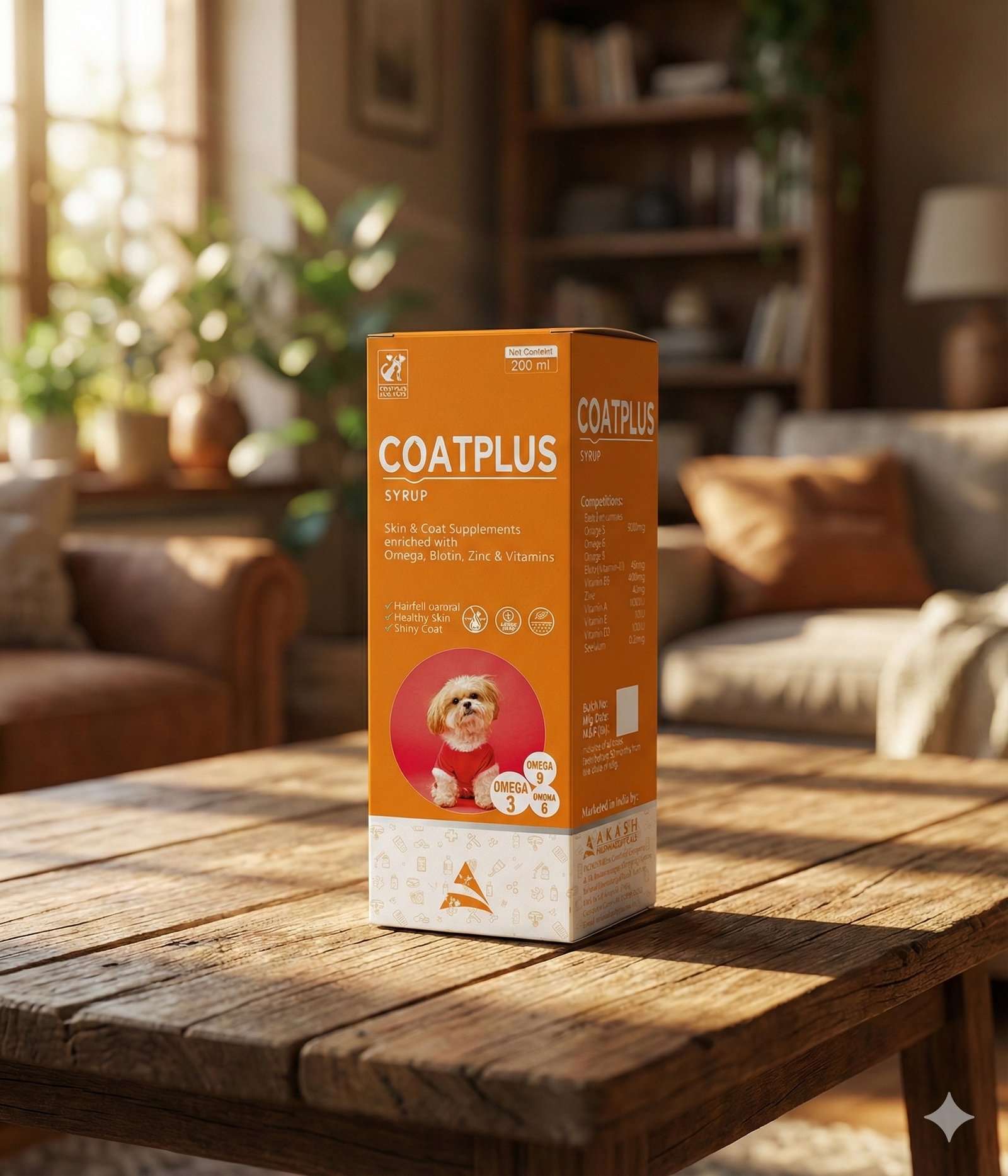 CoatPlus Syrup 200ml – Skin & Coat Supplement CoatPlus Syrup 200ml skin and coat nutritional supplement for dogs and cats